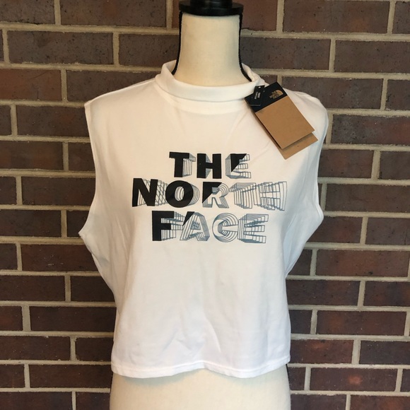 NWT NEW The North Face Womens Coordinates Mock-Neck Tank Top Crop White Size XL - Picture 9 of 10